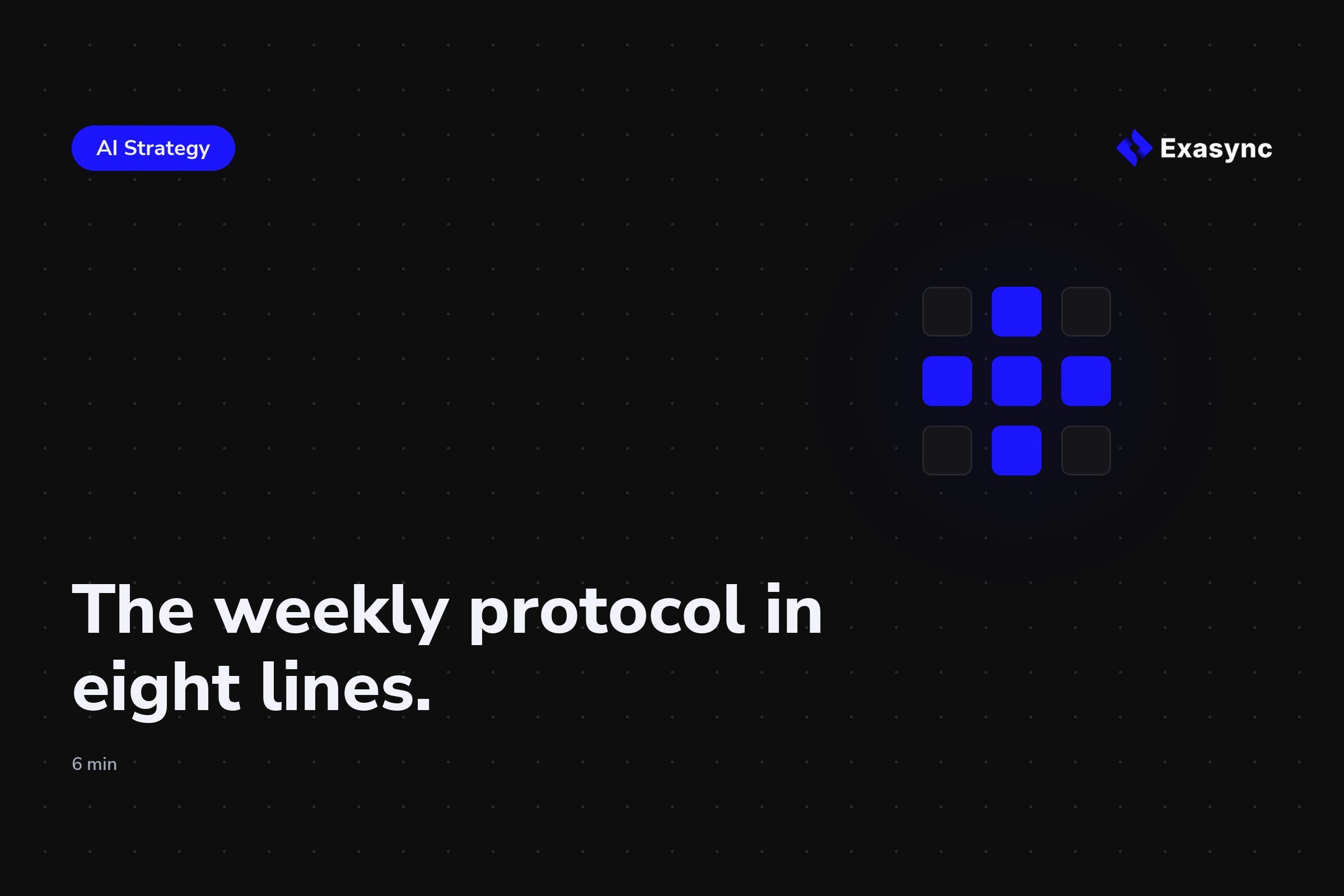 What a forwarder's management should see from an agent: the weekly protocol in eight lines