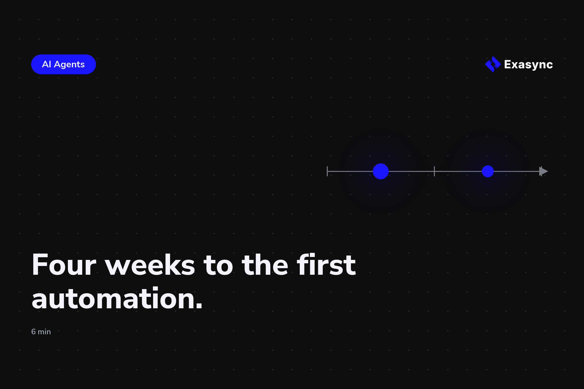 Four weeks to the first automation in production: the week-by-week plan from our forwarding projects