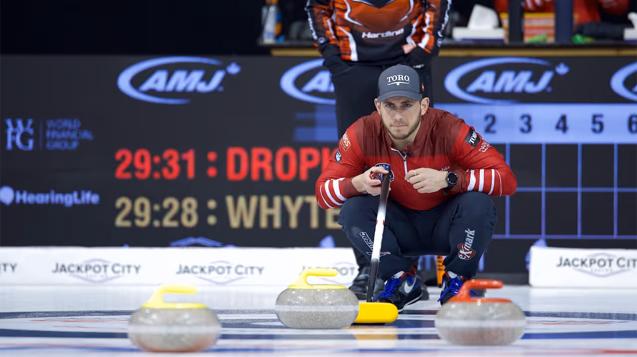 Korey Dropkin discussing balance between personal life and curling career