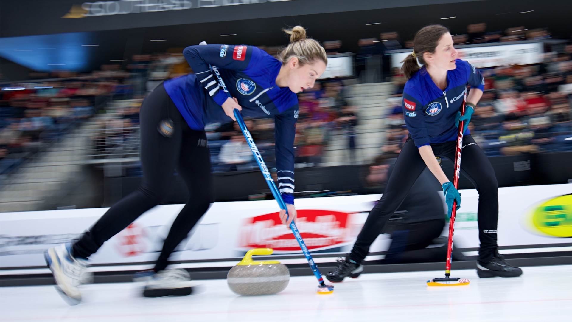 Where she was once nervous about carving her own path in the sport, Taylor Anderson-Heide is bringing her positivity as she carves rocks on the ice at the Winter Olympics.