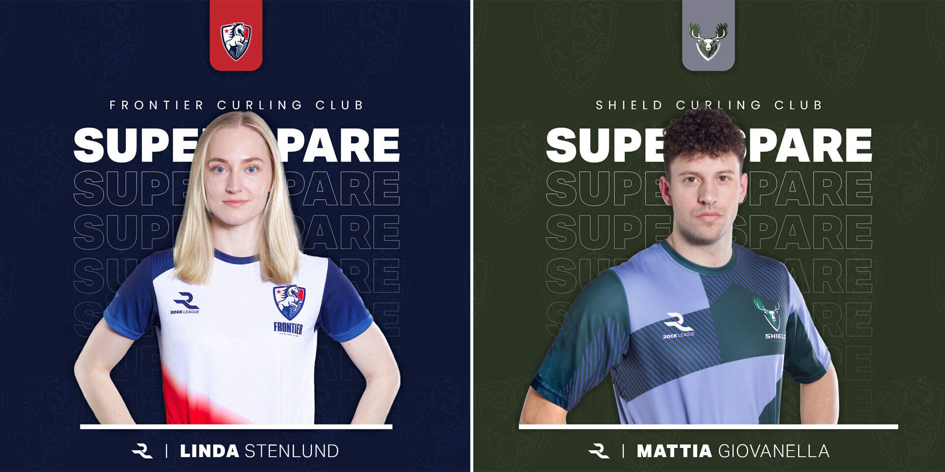 Super spares Linda Stenlund and Mattia Giovanella will hit the ice at Rock League.