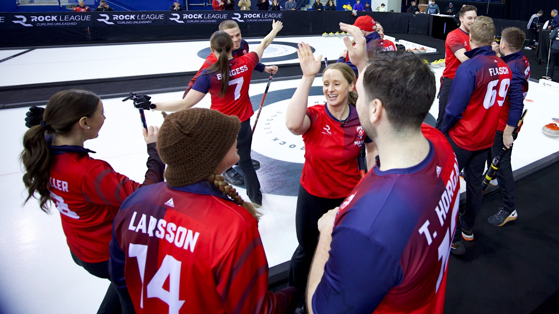 Maple United lived up to its name during Saturday’s mixed fours games in Rock League at TMU Mattamy Athletic Centre.
