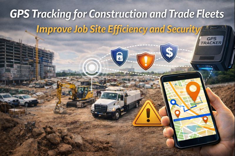 GPS tracking for construction and trade fleets improving job site efficiency and security