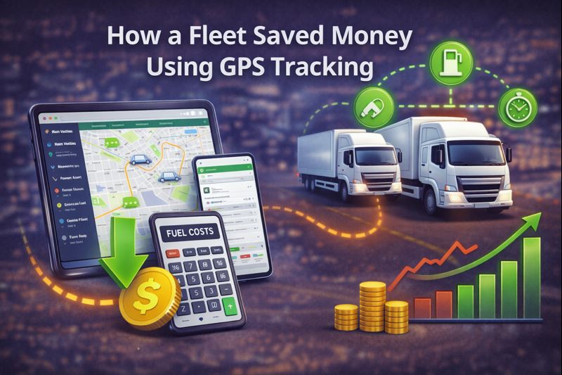 GPS tracking helping a fleet reduce fuel costs and improve operational efficiency