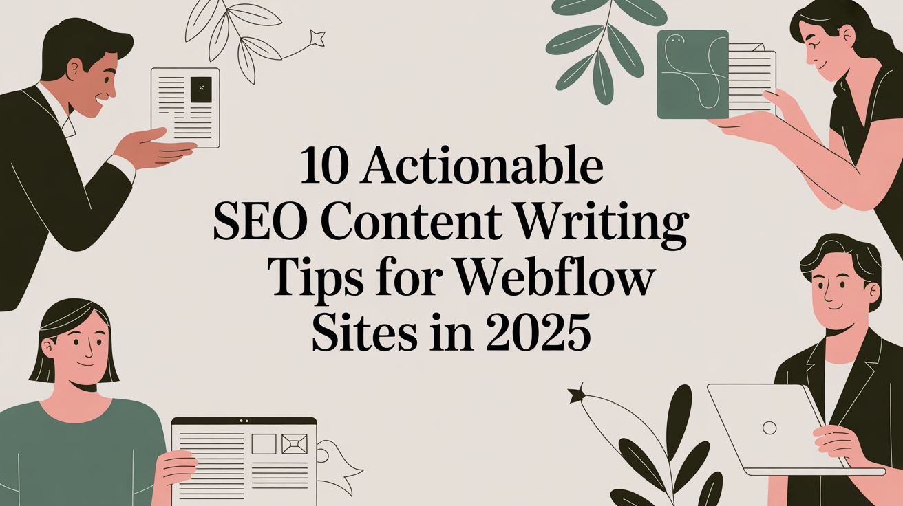 10 Actionable SEO Content Writing Tips for Webflow Sites in 2025