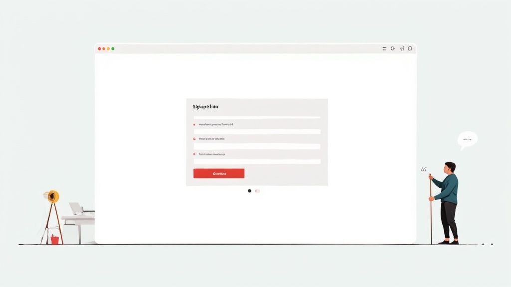 Blind user encountering an unlabeled form field