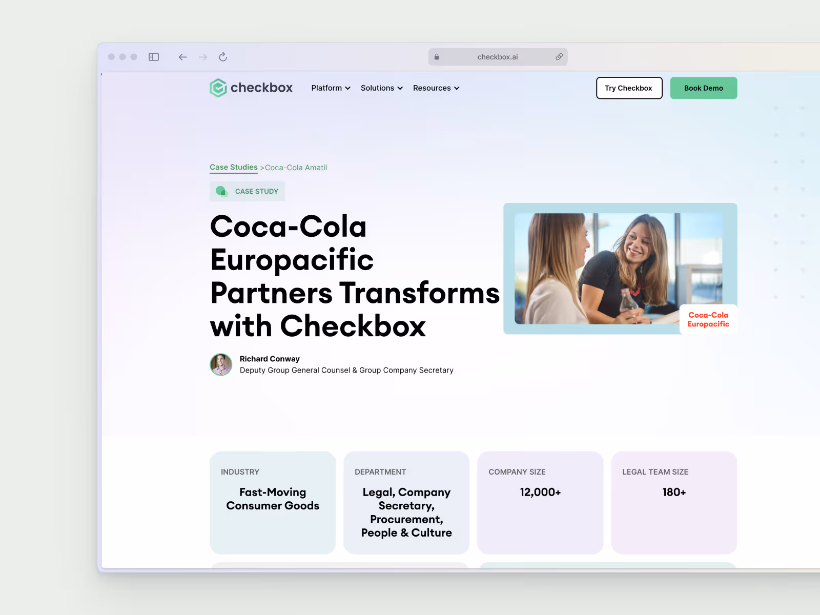 Checkbox website screenshot