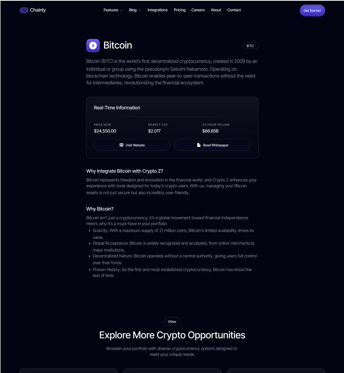 Integration Single Page