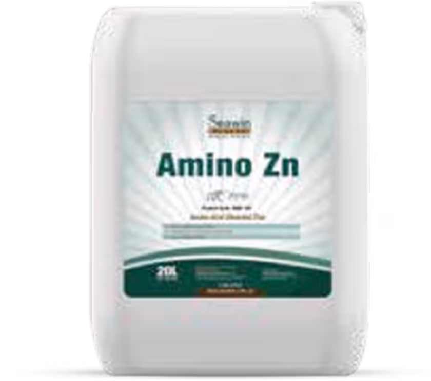 White container labeled Amino Zn with 20L capacity.