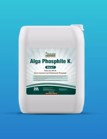 White 20L container of Seaweed Solution Alga Phosphite K biostimulant with potassium phosphite.