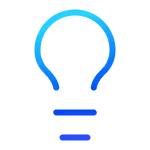 Blue gradient line graph icon with x and y axes and a polygonal data area.