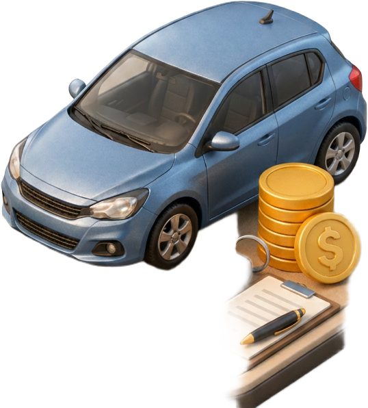 Car deposit goal illustration