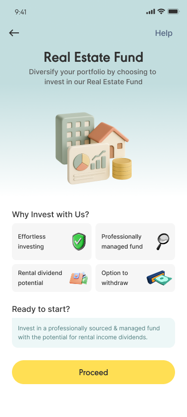 Wahed Real Estate Fund product screen