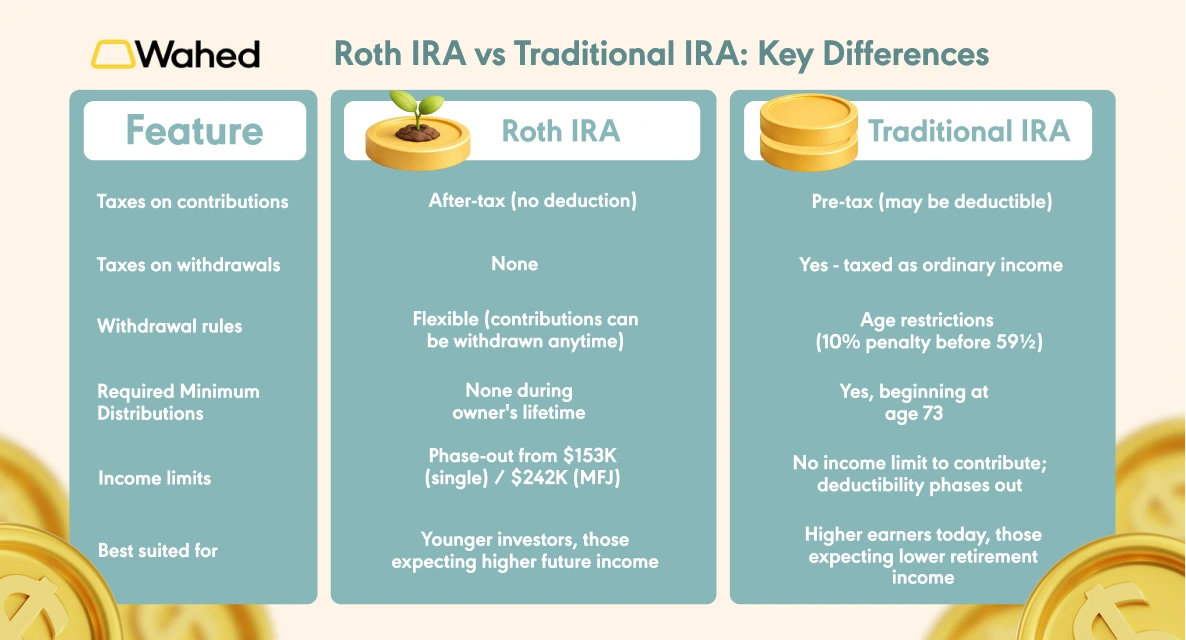 Key Differences between Roth IRA vs Traditional IRA