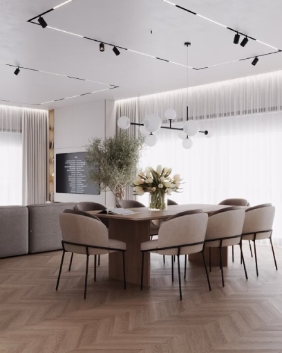 Postavljanje masivnog parketa u prostranoj trpezariji otvorenog koncepta u Novom Sadu