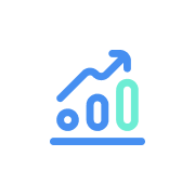 Hand holding a document with bar chart and upward arrow indicating financial growth.