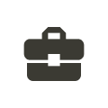 Black briefcase icon representing a sales professional.
