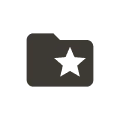 Folder icon with a star symbol on its front.