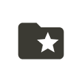Folder icon with a star symbol on its front.