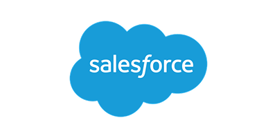 Salesforce company logo featuring the word 'salesforce' in white letters inside a blue cloud shape.