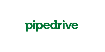 Pipedrive company logo in green lowercase letters on a white background.