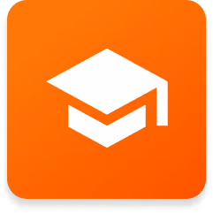 Black graduation cap icon with tassel.