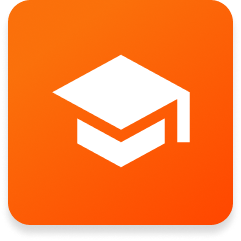 Black graduation cap icon with tassel.