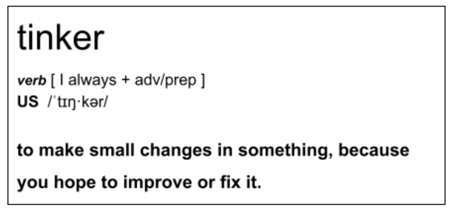 tinkering