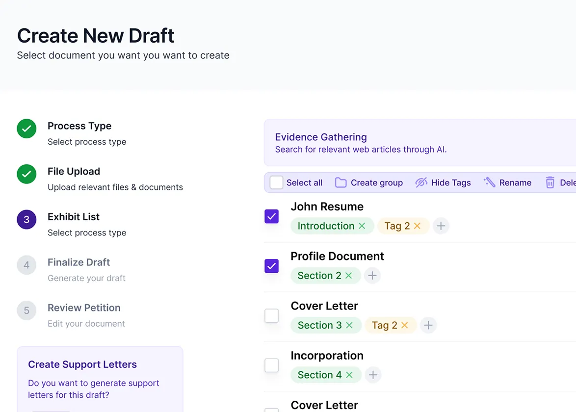 Visalaw Drafting - Editing