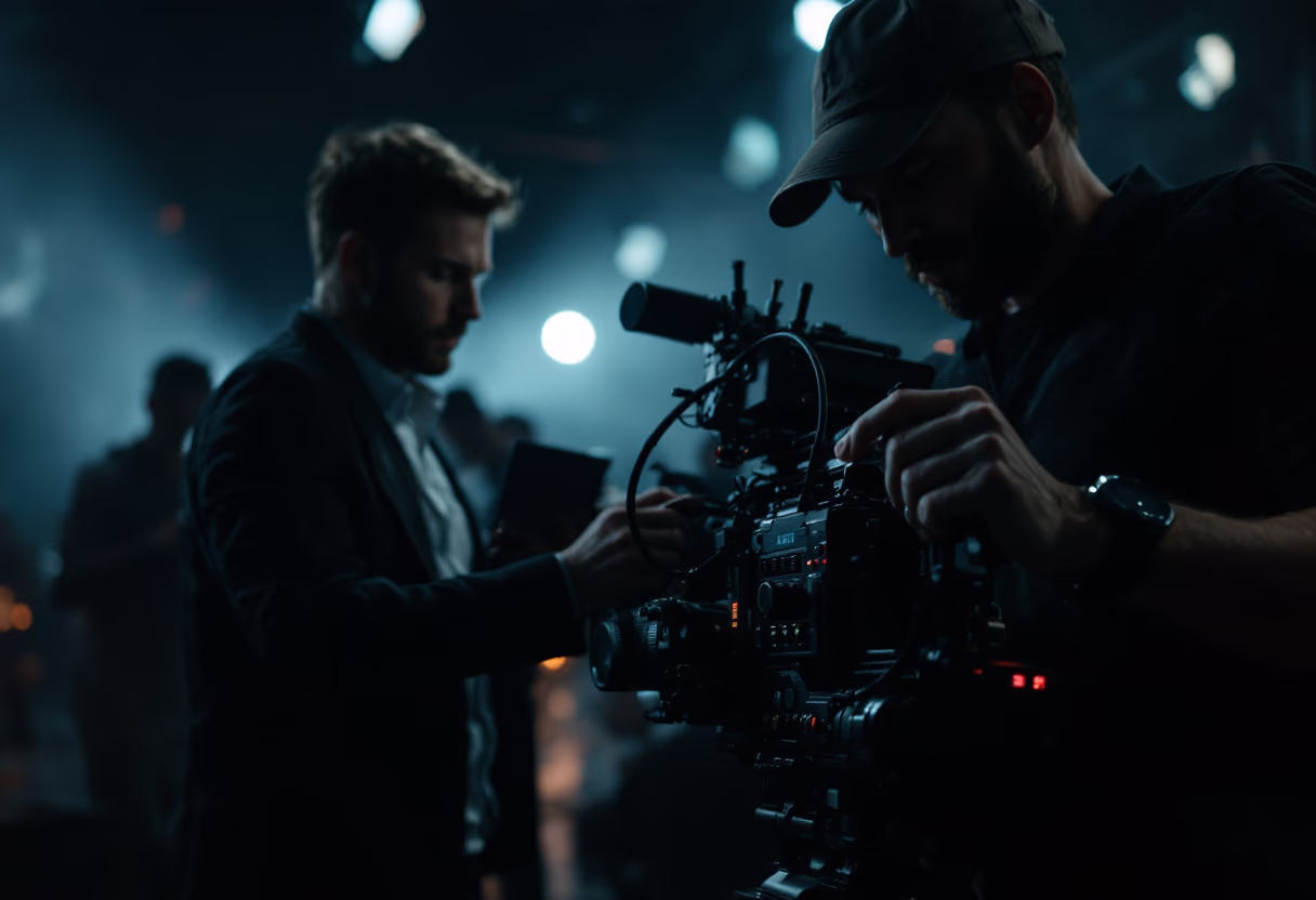 image of behind-the-scenes filming