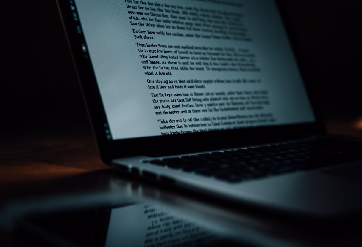 image of an article on a screen (for a social media and communication)