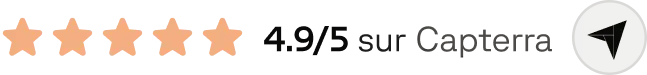 5 étoiles avec la note 4,9 on Capterra