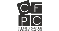 Logo du Centre de Formation de la Profession Comptable avec les lettres CFPC dans des carrés noirs.