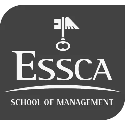 Logo Essca École de Management avec une clé stylisée au-dessus du texte.