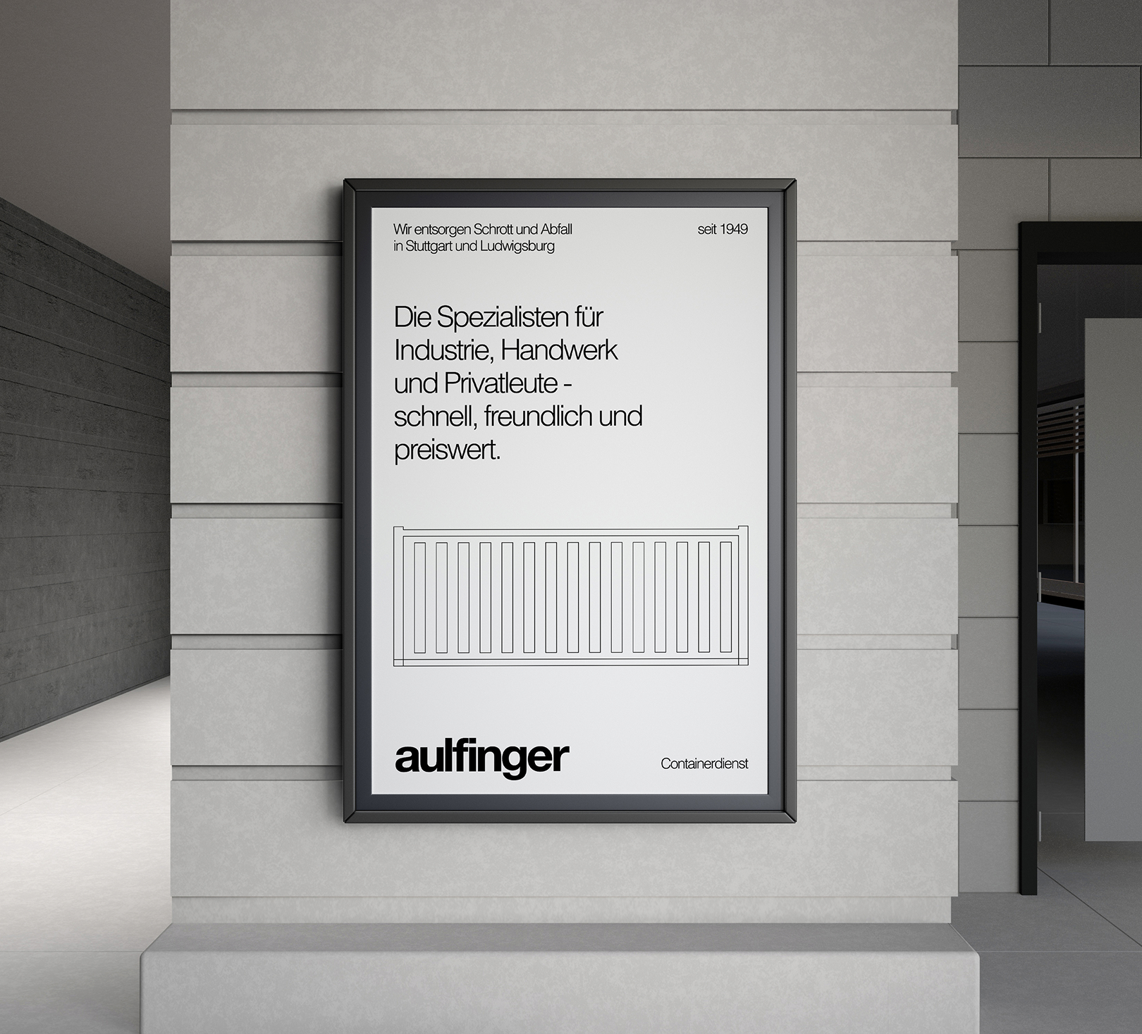 branding retouch und out of home design für aulfinger von rabenschwarz