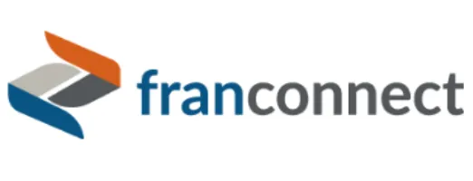 franconnect brand logo with stylized geometric shapes in orange, gray, and blue.
