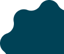 A dark teal abstract amorphous shape on a white background.