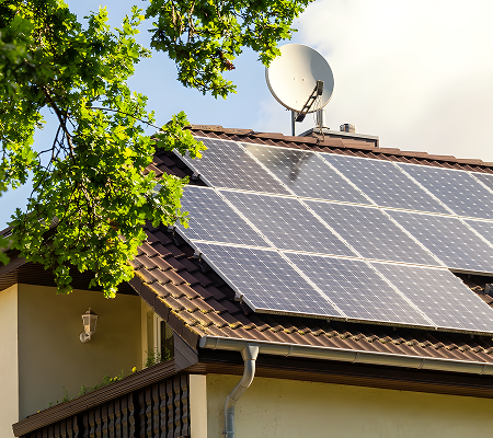 Solar panels for a residential homes