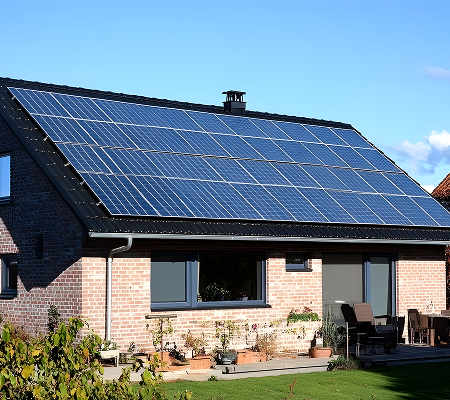 Solar panels for a residential homes