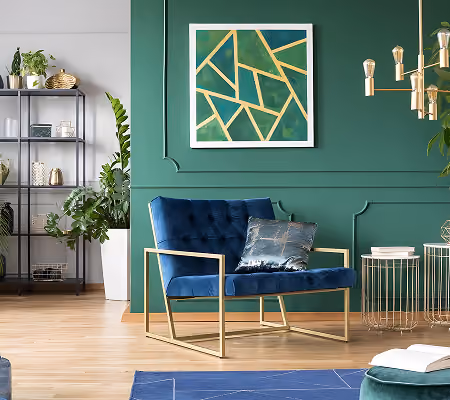 interior painting of a modern living room