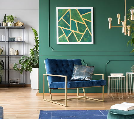 interior painting of a modern living room