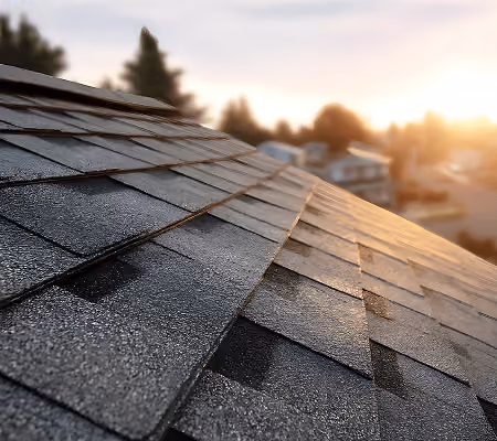 A metal tile roof installation