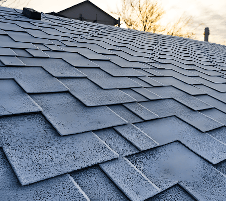 A metal tile roof Installation