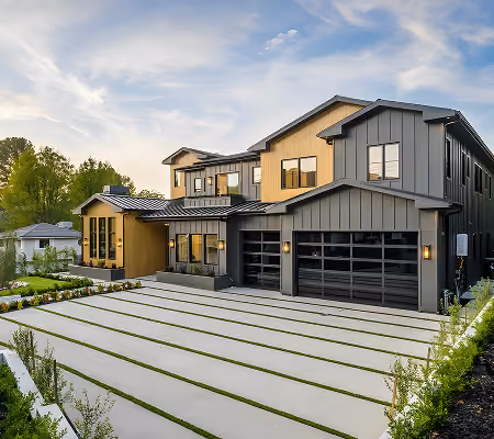 Exterior view of a full home renovation