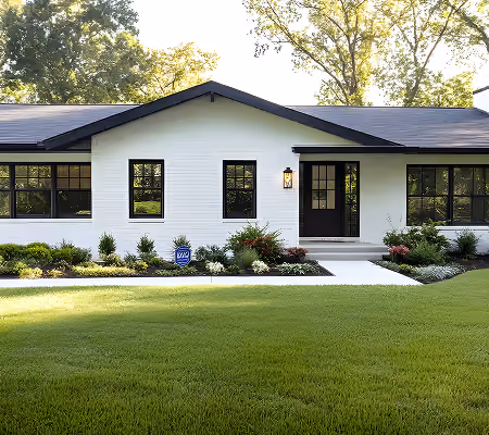 Exterior view of a full home renovation