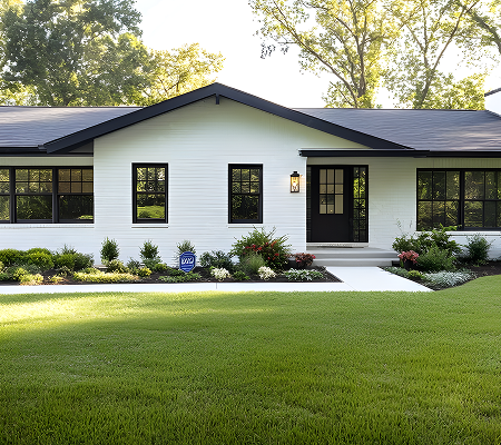 Exterior view of a full home renovation