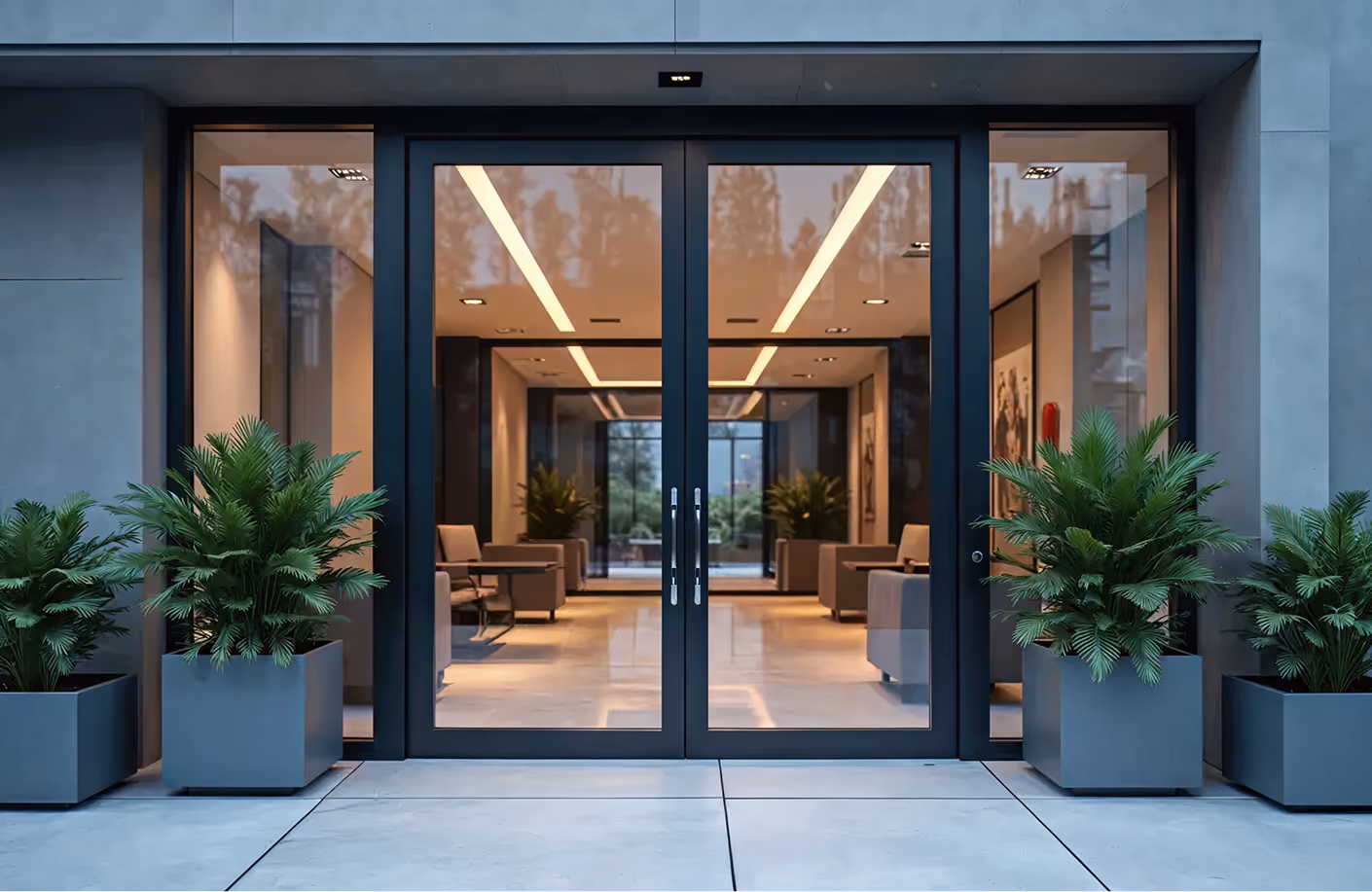 A commercial doors