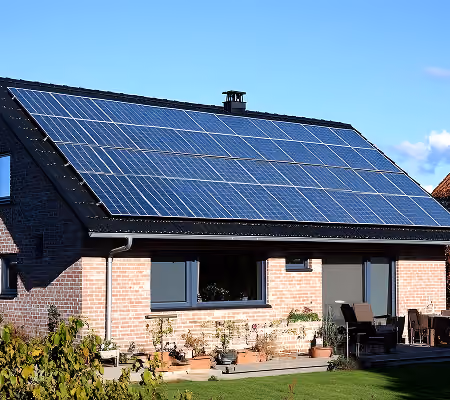 A residential solar panel