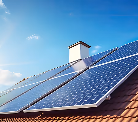 A house with solar panels