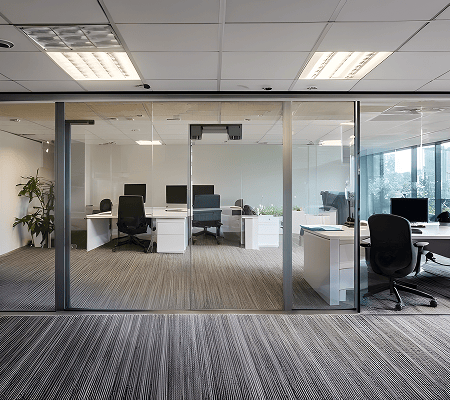 Glass partition